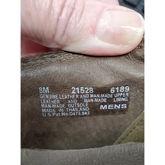 TIMBERLAND BROWN LEATHER SLIP ON CLOSED TOE SHOES COMFORT MEN SIZE 8M - Picture 11 of 14